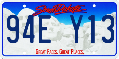 SD license plate 94EY13