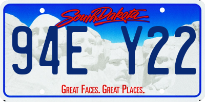 SD license plate 94EY22
