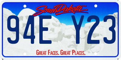 SD license plate 94EY23