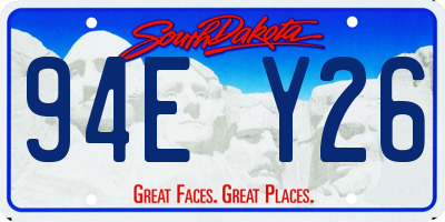 SD license plate 94EY26
