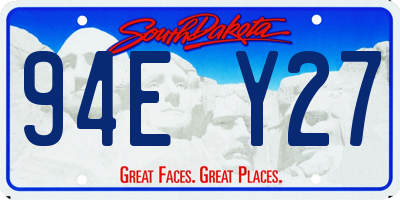 SD license plate 94EY27