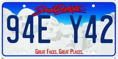 SD license plate 94EY42