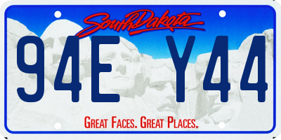 SD license plate 94EY44