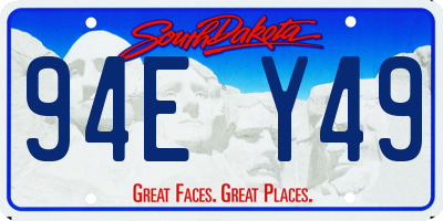SD license plate 94EY49