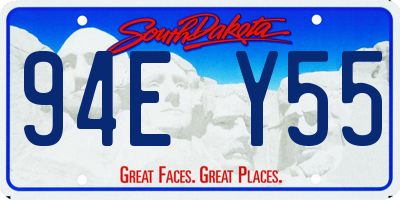 SD license plate 94EY55