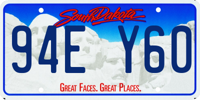 SD license plate 94EY60