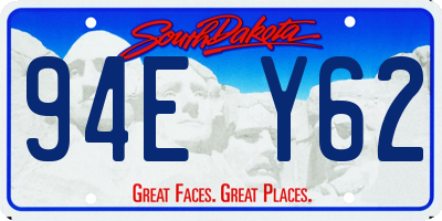 SD license plate 94EY62