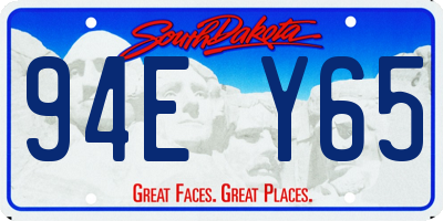 SD license plate 94EY65