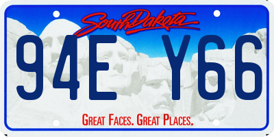 SD license plate 94EY66