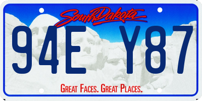SD license plate 94EY87