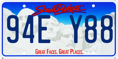 SD license plate 94EY88
