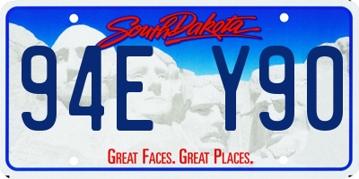 SD license plate 94EY90