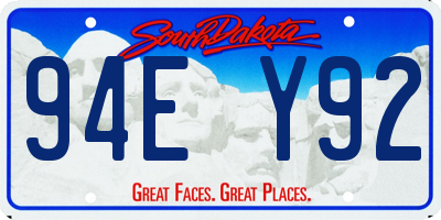 SD license plate 94EY92