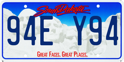 SD license plate 94EY94