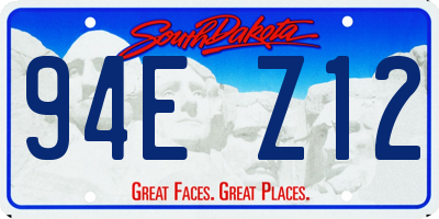 SD license plate 94EZ12
