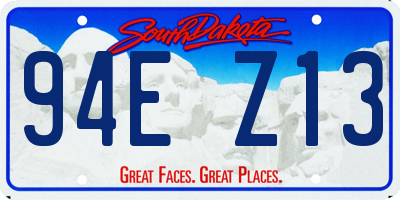 SD license plate 94EZ13