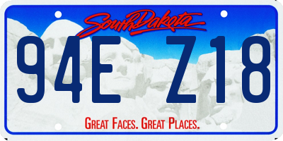 SD license plate 94EZ18