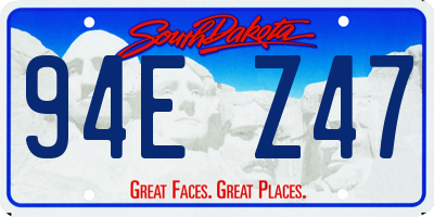SD license plate 94EZ47