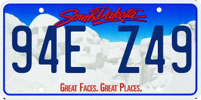 SD license plate 94EZ49