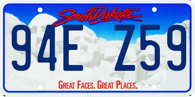 SD license plate 94EZ59