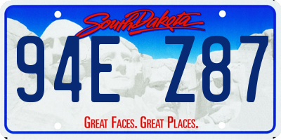 SD license plate 94EZ87