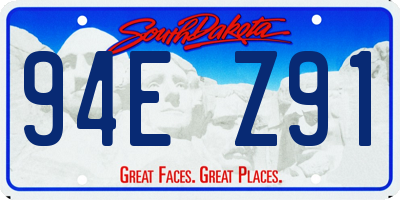SD license plate 94EZ91