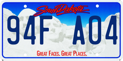 SD license plate 94FA04