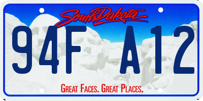 SD license plate 94FA12