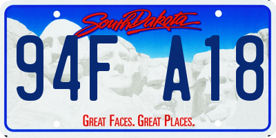 SD license plate 94FA18