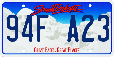 SD license plate 94FA23