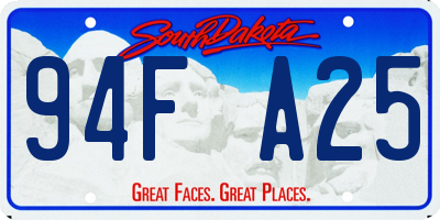 SD license plate 94FA25