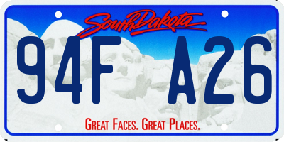 SD license plate 94FA26