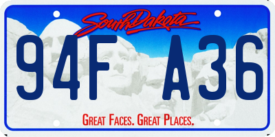 SD license plate 94FA36