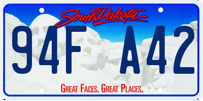 SD license plate 94FA42