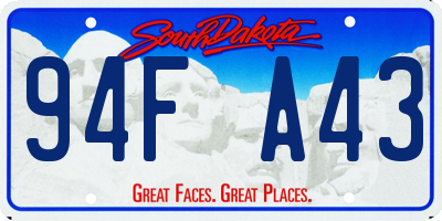 SD license plate 94FA43