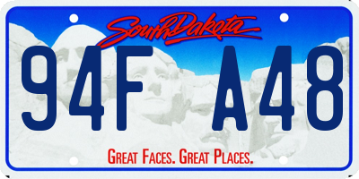 SD license plate 94FA48