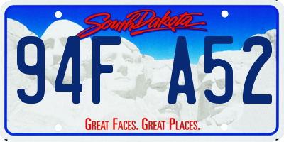 SD license plate 94FA52