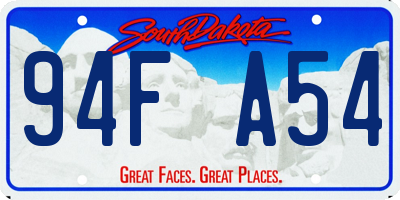 SD license plate 94FA54