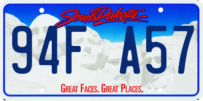 SD license plate 94FA57