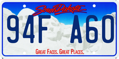 SD license plate 94FA60