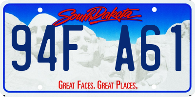 SD license plate 94FA61