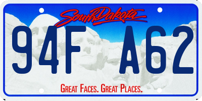 SD license plate 94FA62