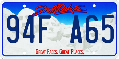 SD license plate 94FA65