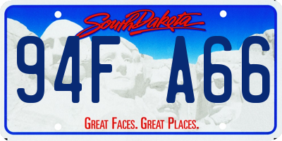 SD license plate 94FA66