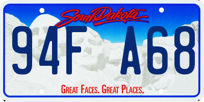 SD license plate 94FA68