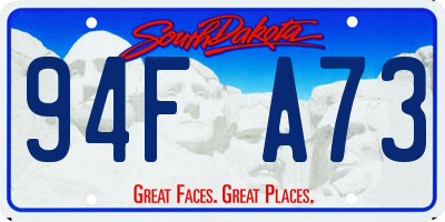SD license plate 94FA73