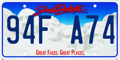 SD license plate 94FA74