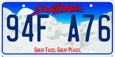 SD license plate 94FA76