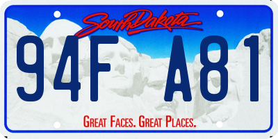 SD license plate 94FA81