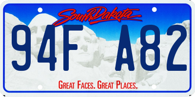 SD license plate 94FA82